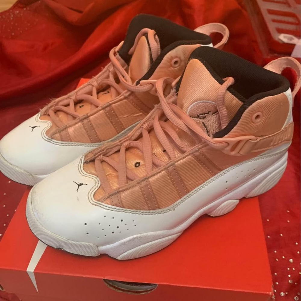 Jordan White Sneakers with High-Top Design and White Sole